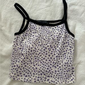 Brandy Melville Purple Cheetah Print Tank One Size
